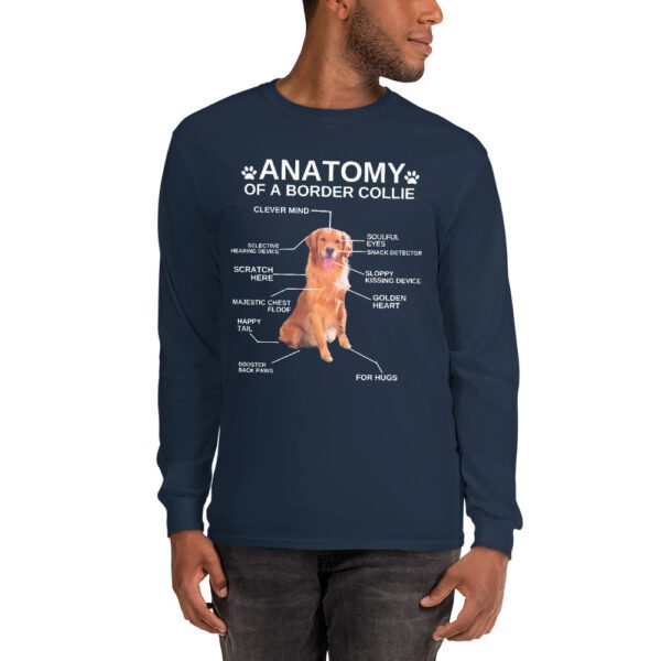 Funny Anatomy Retriever Dog Lover Long Sleeve Shirt - Image 3