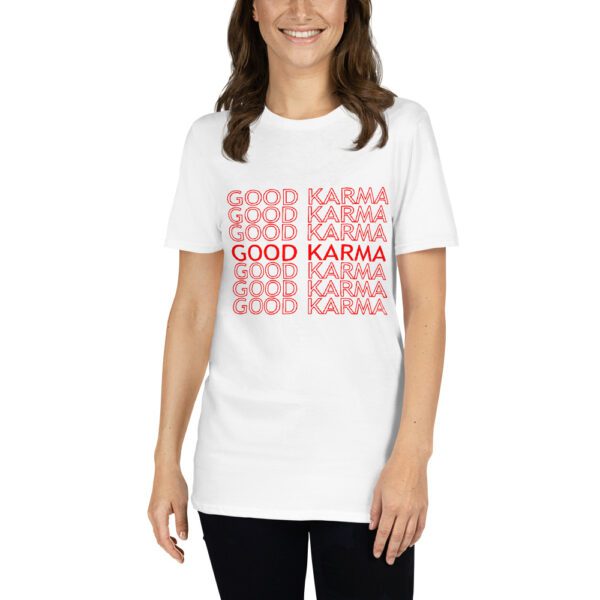 Good Karma T-Shirt | Wecrashed | Anne Hathaway | Rebekah Neumann | Good Karma Anne Hathaway ShirtT-Shirt - Image 2