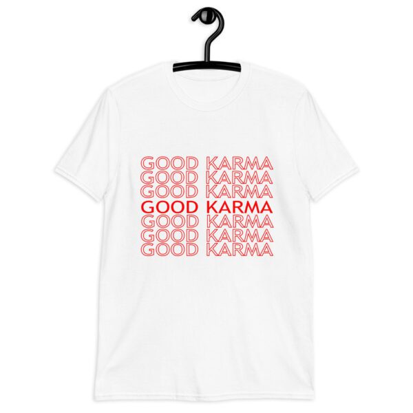 Good Karma T-Shirt | Wecrashed | Anne Hathaway | Rebekah Neumann | Good Karma Anne Hathaway ShirtT-Shirt - Image 7