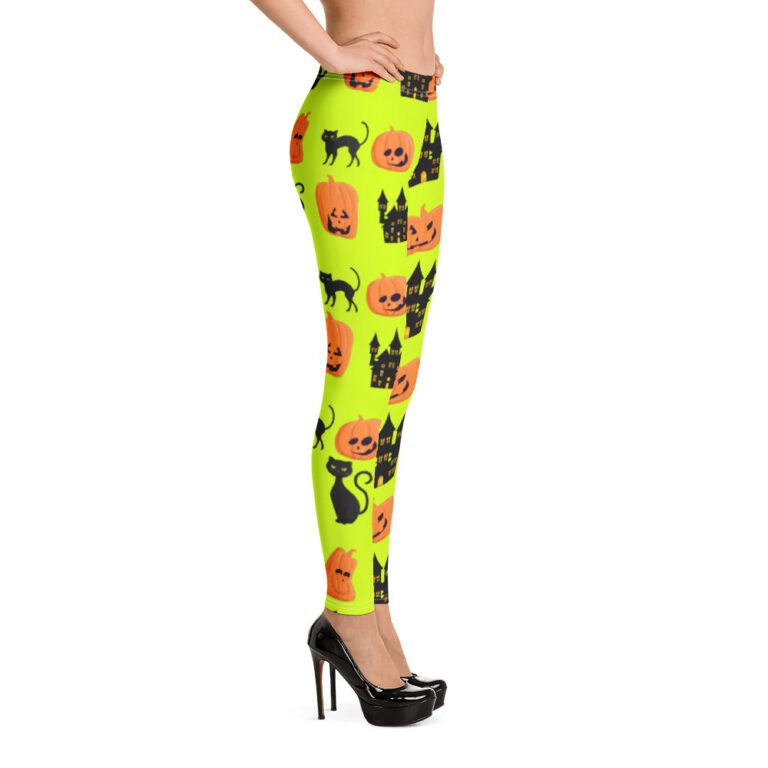 Halloween Witches Skull Pumpkin halloween spirit Leggings - Image 8
