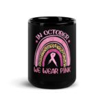 In October We Wear Pink Leopard Breast Cancer Awareness  Mug