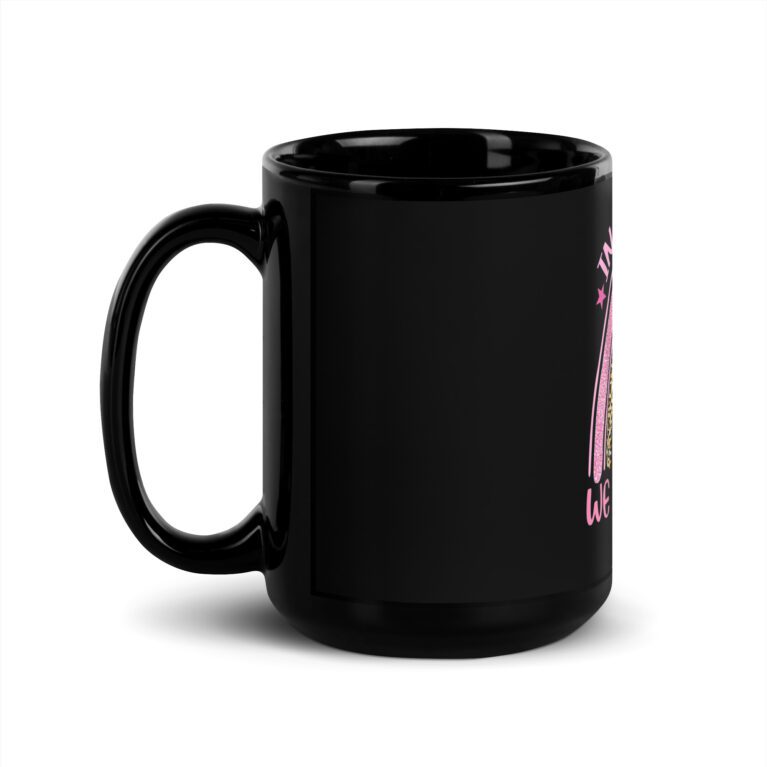 In October We Wear Pink Leopard Breast Cancer Awareness  Mug - Image 4