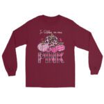 In October We Wear Pink Ribbon Leopard Pumpkin Breast Cancer  Long Sleeve Shirt