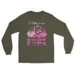 In October We Wear Pink Ribbon Leopard Pumpkin Breast Cancer  Long Sleeve Shirt