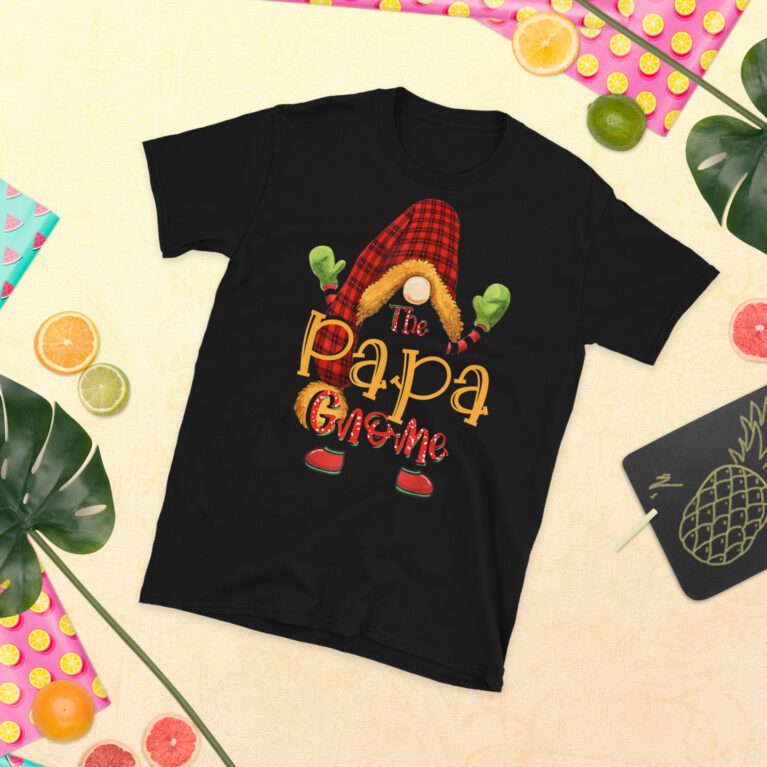 Funny Papa gnome christmas pajamas matching family group T-Shirt.