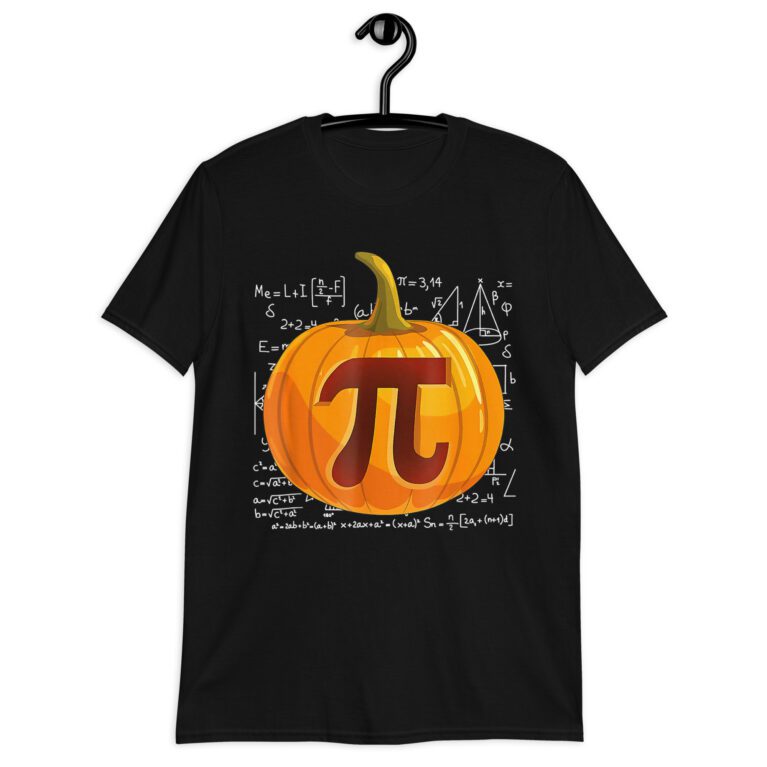 Funny Pumpkin Pie Math Nerd Turkey Halloween Design Thanksgiving T-Shirt.