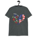 Funny Thank You Veterans Day American Flag Heart Military Army T-Shirt!