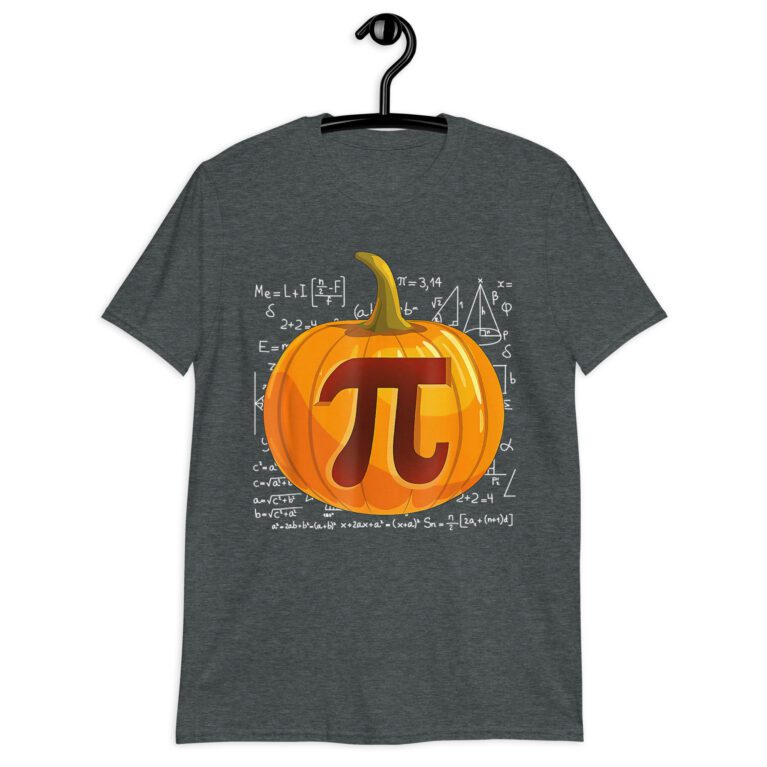 Funny Pumpkin Pie Math Nerd Turkey Halloween Design Thanksgiving T-Shirt. - Image 5