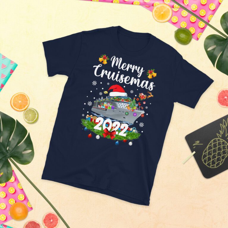 Funny Merry Cruisemas 2022 Family Cruise Christmas Funny Boat Trip T-Shirt . - Image 3