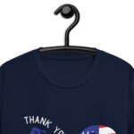Funny Thank You Veterans Day American Flag Heart Military Army T-Shirt!