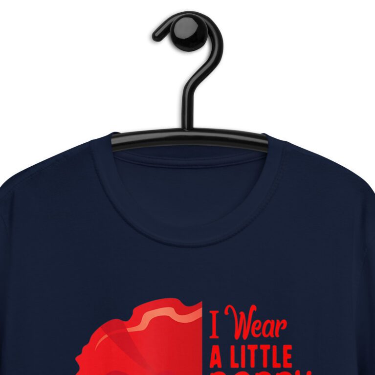 Funny Veterans Day Lest We Forget Red Poppy Flower USA Memorial T-Shirt! - Image 4