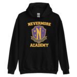 Nevermore Academy Hoodie | Wednesday Shirt | Edgar Allan Poe | Raven | Nevermore Academy Costume Unisex Hoodie