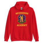 Nevermore Academy Hoodie | Wednesday Shirt | Edgar Allan Poe | Raven | Nevermore Academy Costume Unisex Hoodie
