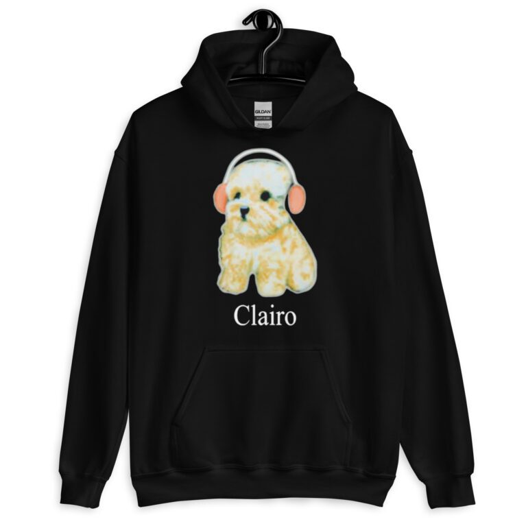 Clairo dog hoodie - Clairo dog with headphones puppy Unisex Hoodie - Image 2