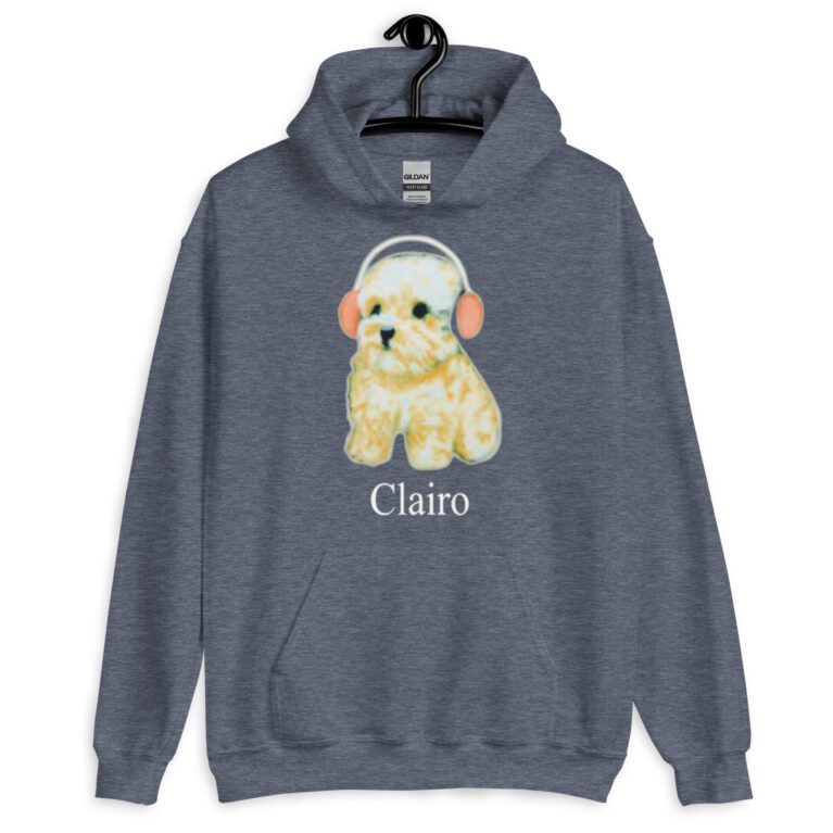 Clairo dog hoodie - Clairo dog with headphones puppy Unisex Hoodie - Image 6