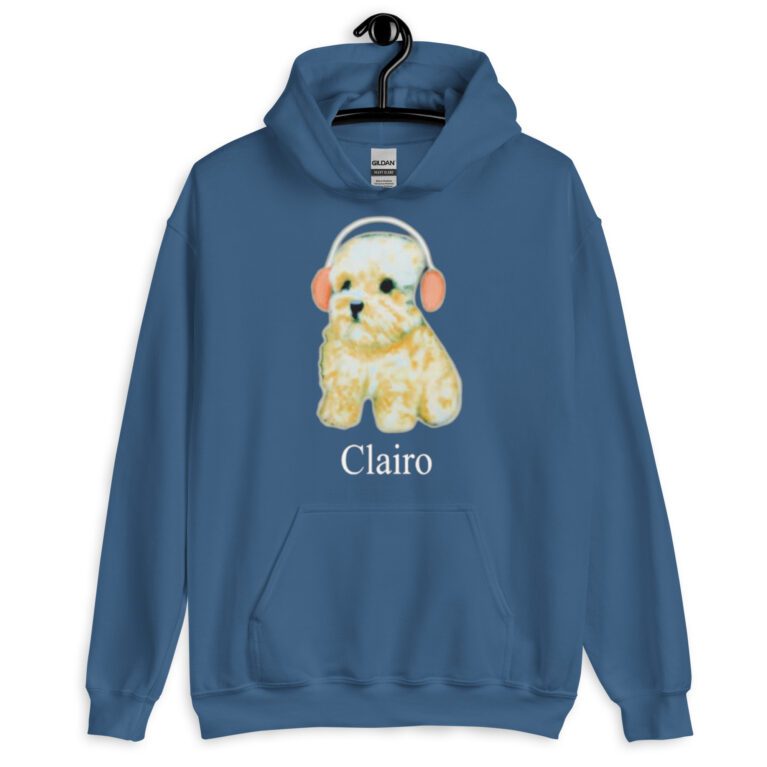 Clairo dog hoodie - Clairo dog with headphones puppy Unisex Hoodie - Image 5