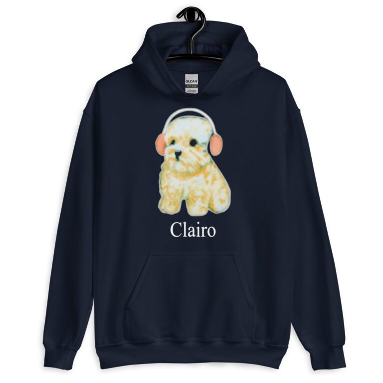 Clairo dog hoodie - Clairo dog with headphones puppy Unisex Hoodie - Image 3