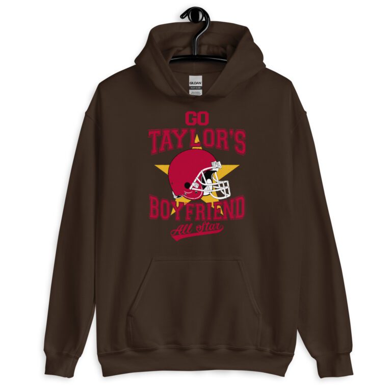 Go Taylor's Boyfriend Hoodie, Chiefs Shirt for Women, Chiefs Fan Hoodie, Swift Hoodie, Taylor Shirt Unisex Hoodie - Image 7