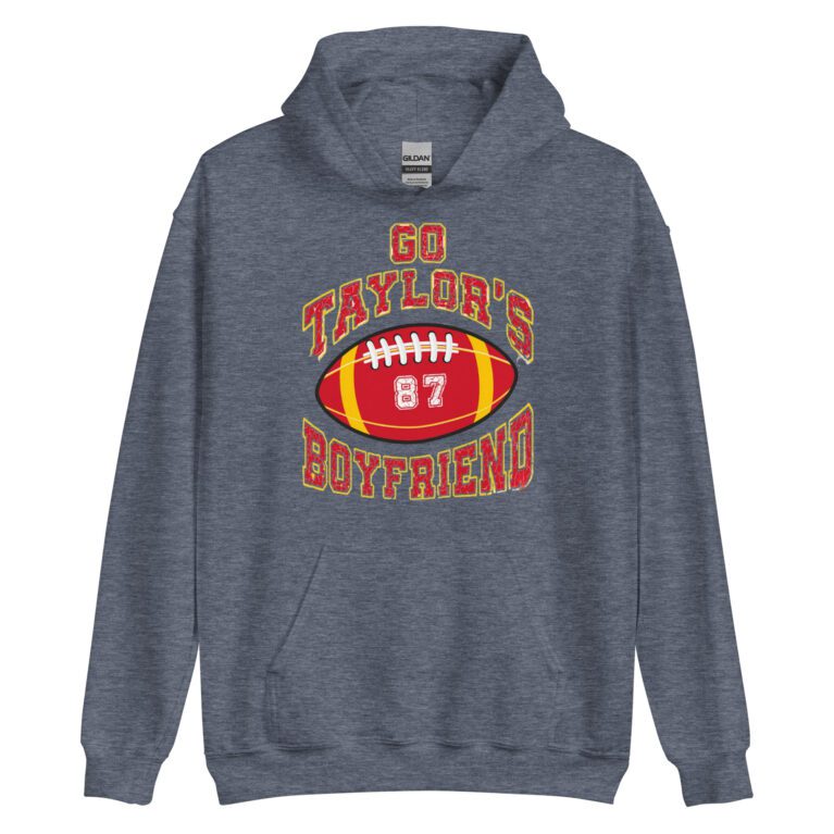 Go Taylor's Boyfriend Hoodie, Chiefs Shirt for Women, Chiefs Fan Hoodie, Swift Hoodie, Taylor Shirt Unisex Hoodie - Image 10