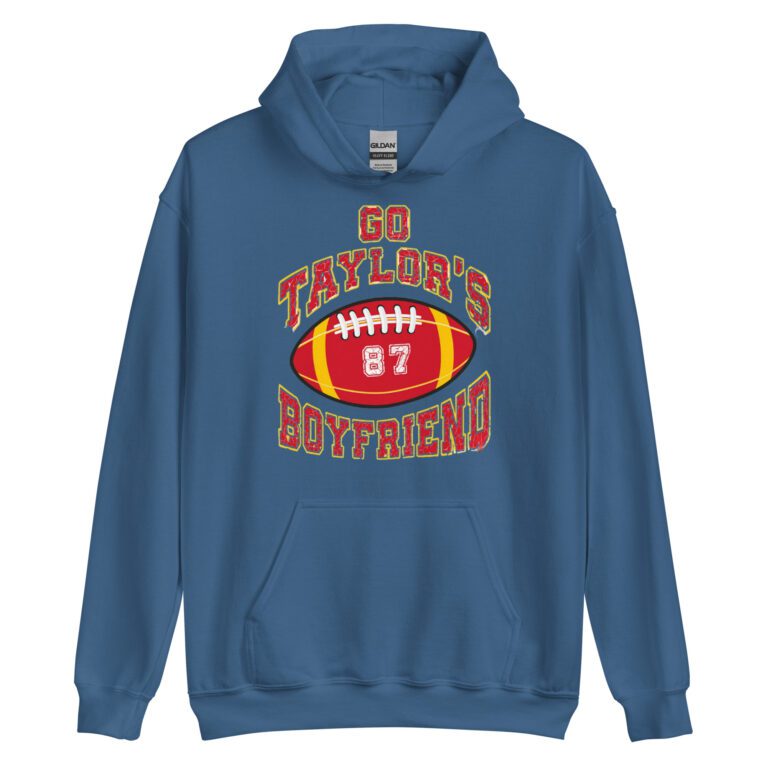 Go Taylor's Boyfriend Hoodie, Chiefs Shirt for Women, Chiefs Fan Hoodie, Swift Hoodie, Taylor Shirt Unisex Hoodie - Image 9