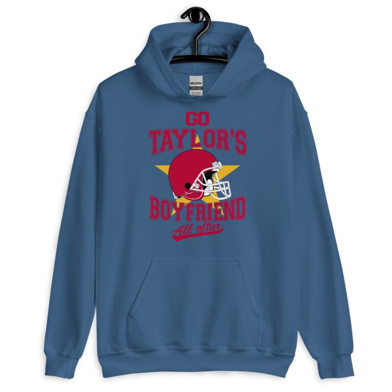 Go Taylor's Boyfriend Hoodie, Chiefs Shirt for Women, Chiefs Fan Hoodie, Swift Hoodie, Taylor Shirt Unisex Hoodie - Image 11