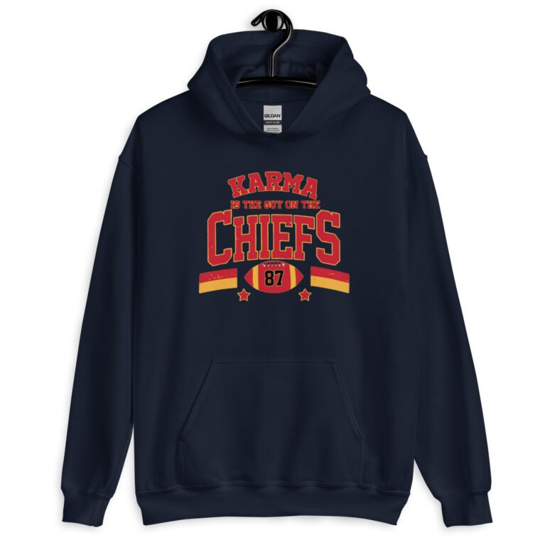 Go Taylor's Boyfriend Hoodie, Chiefs Shirt for Women, Chiefs Fan Hoodie, Swift Hoodie, Taylor Shirt Unisex Hoodie - Image 2
