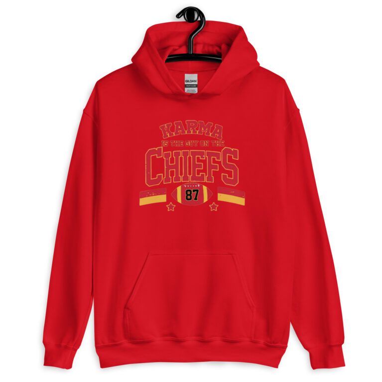 Go Taylor's Boyfriend Hoodie, Chiefs Shirt for Women, Chiefs Fan Hoodie, Swift Hoodie, Taylor Shirt Unisex Hoodie - Image 5