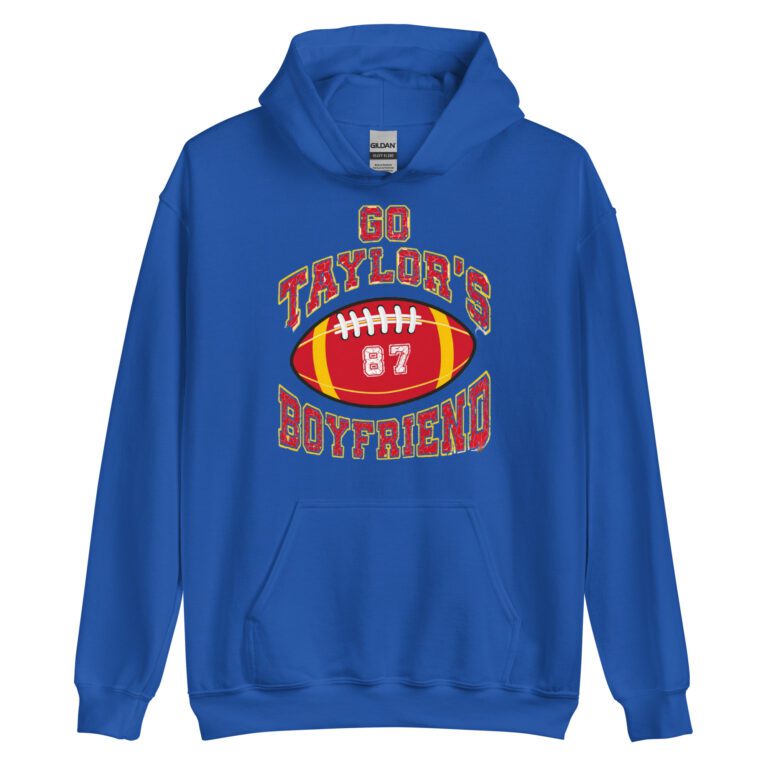 Go Taylor's Boyfriend Hoodie, Chiefs Shirt for Women, Chiefs Fan Hoodie, Swift Hoodie, Taylor Shirt Unisex Hoodie - Image 8
