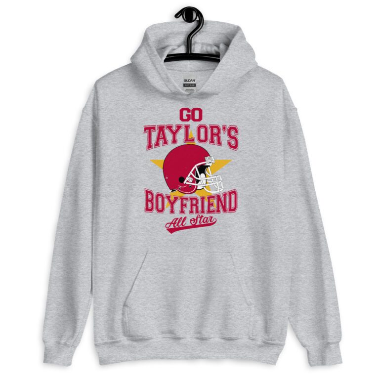 Go Taylor's Boyfriend Hoodie, Chiefs Shirt for Women, Chiefs Fan Hoodie, Swift Hoodie, Taylor Shirt Unisex Hoodie - Image 13