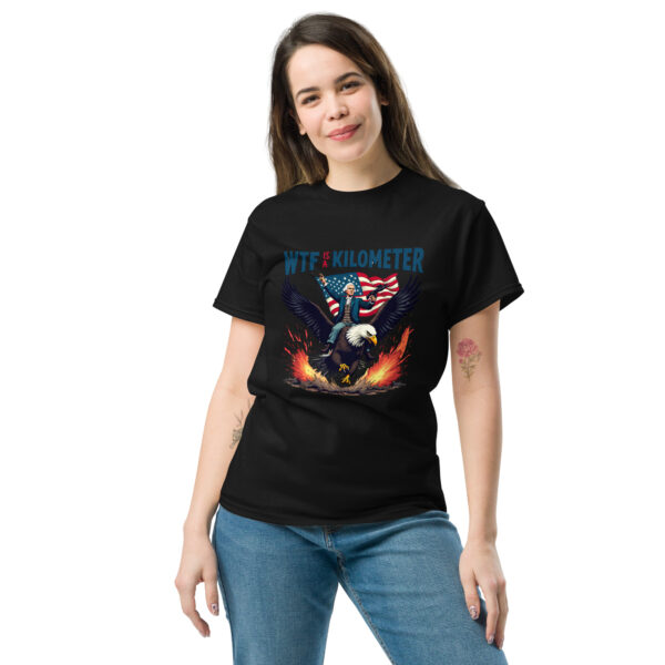 Funny WTF Is A Kilometer 4th Of July T-shirt – Perfect Patriotic Humor Tee - Image 2