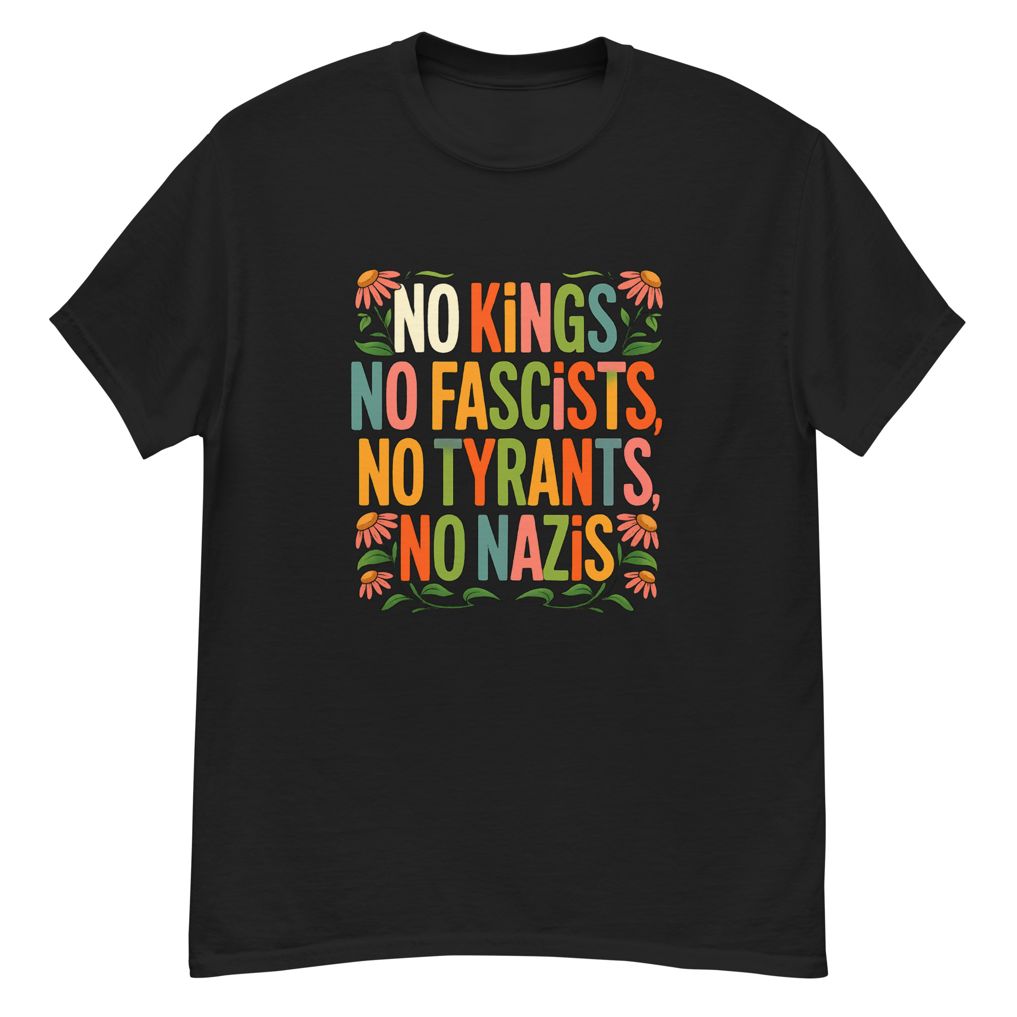 No Kings No Fascists No Tyrants No Nazis T-Shirts - Image 2