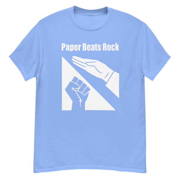 Paper Beats Rock Funny Hand Game T-Shirt - Image 11