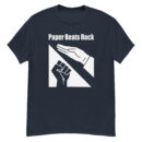 Paper Beats Rock Funny Hand Game T-Shirt