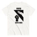 Paper Beats Rock Funny Hand Game T-Shirt