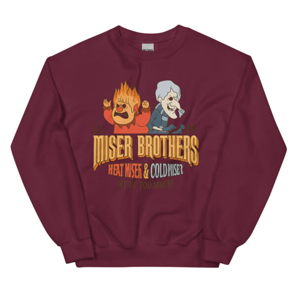 Miser Brothers – Heat Miser & Cold Miser – We’re Too Much Sweatshirt - Image 2