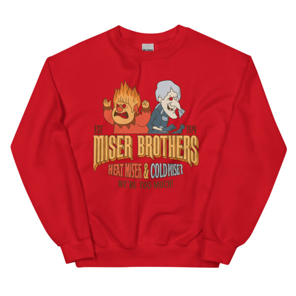 Miser Brothers – Heat Miser & Cold Miser – We’re Too Much Sweatshirt - Image 3