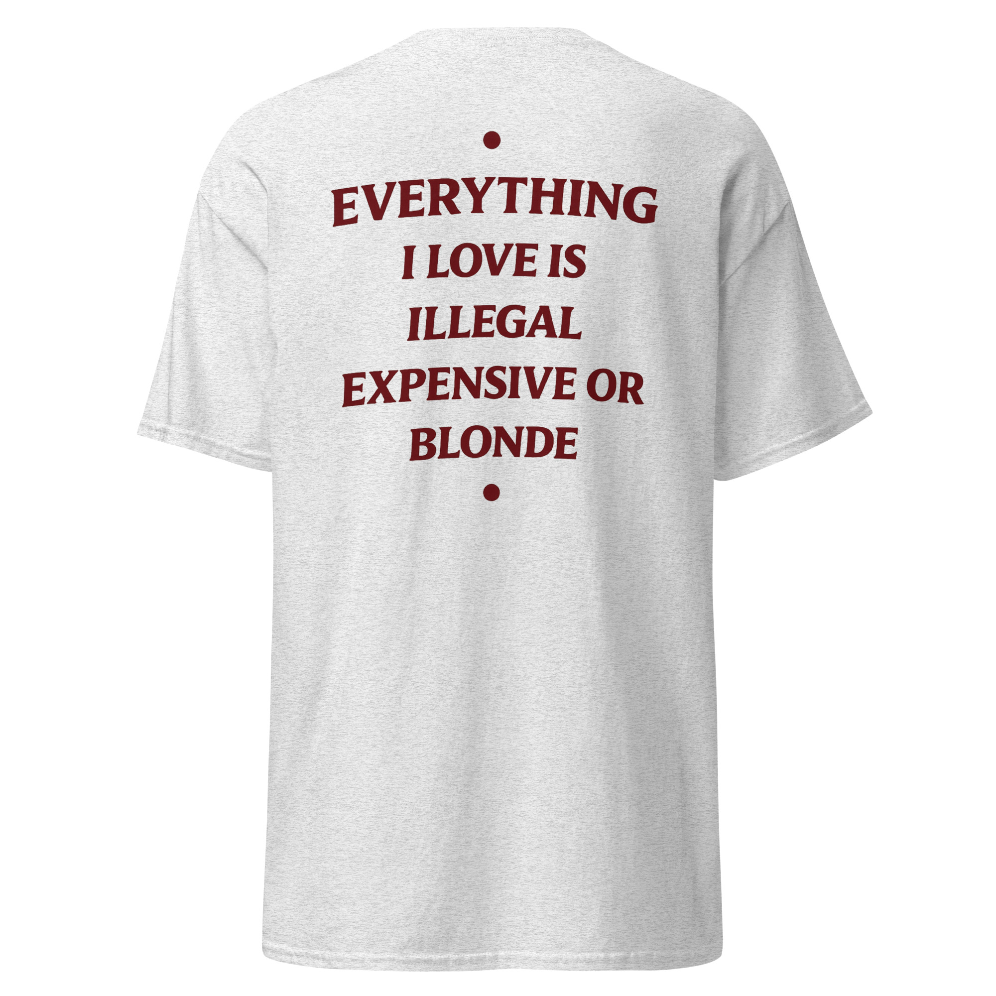 Everything I Love Is Illegal Expensive or Blonde Funny T-Shirt - Image 10