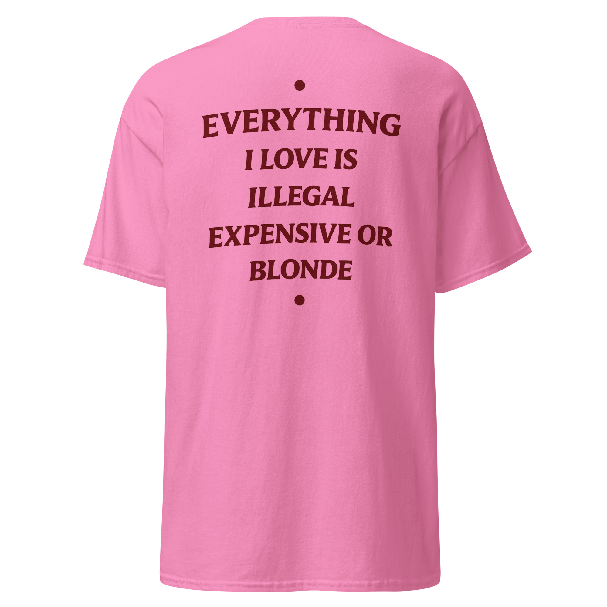 Everything I Love Is Illegal Expensive or Blonde Funny T-Shirt - Image 4