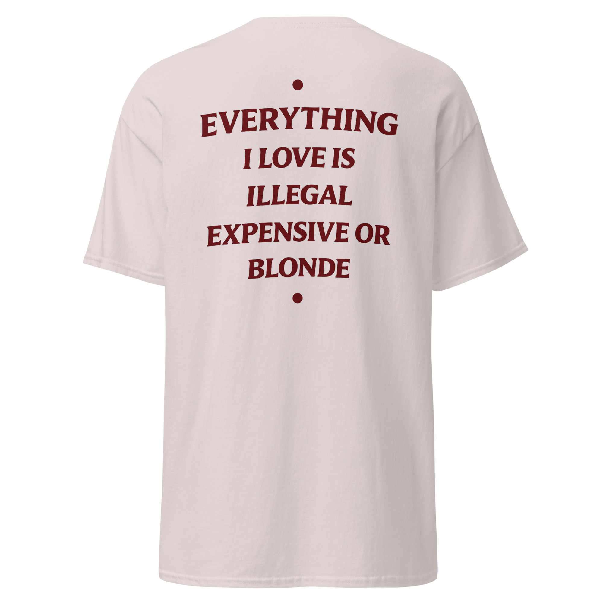 Everything I Love Is Illegal Expensive or Blonde Funny T-Shirt - Image 8