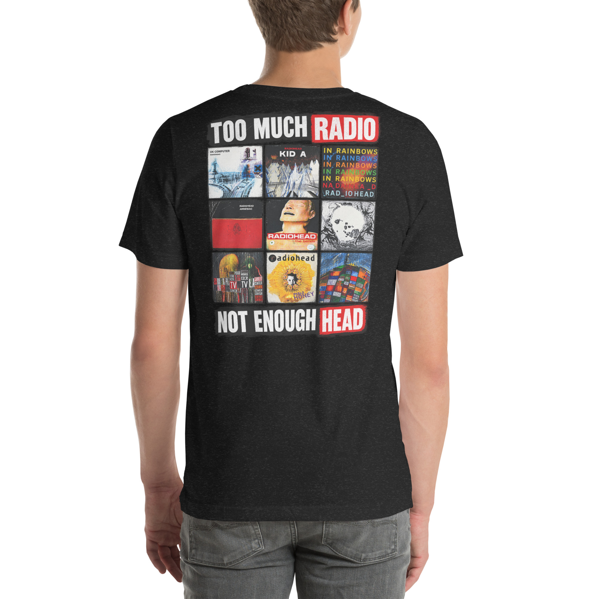 Too Much Radio, Not Enough Head — Radiohead Albums T-Shirt t-shirt