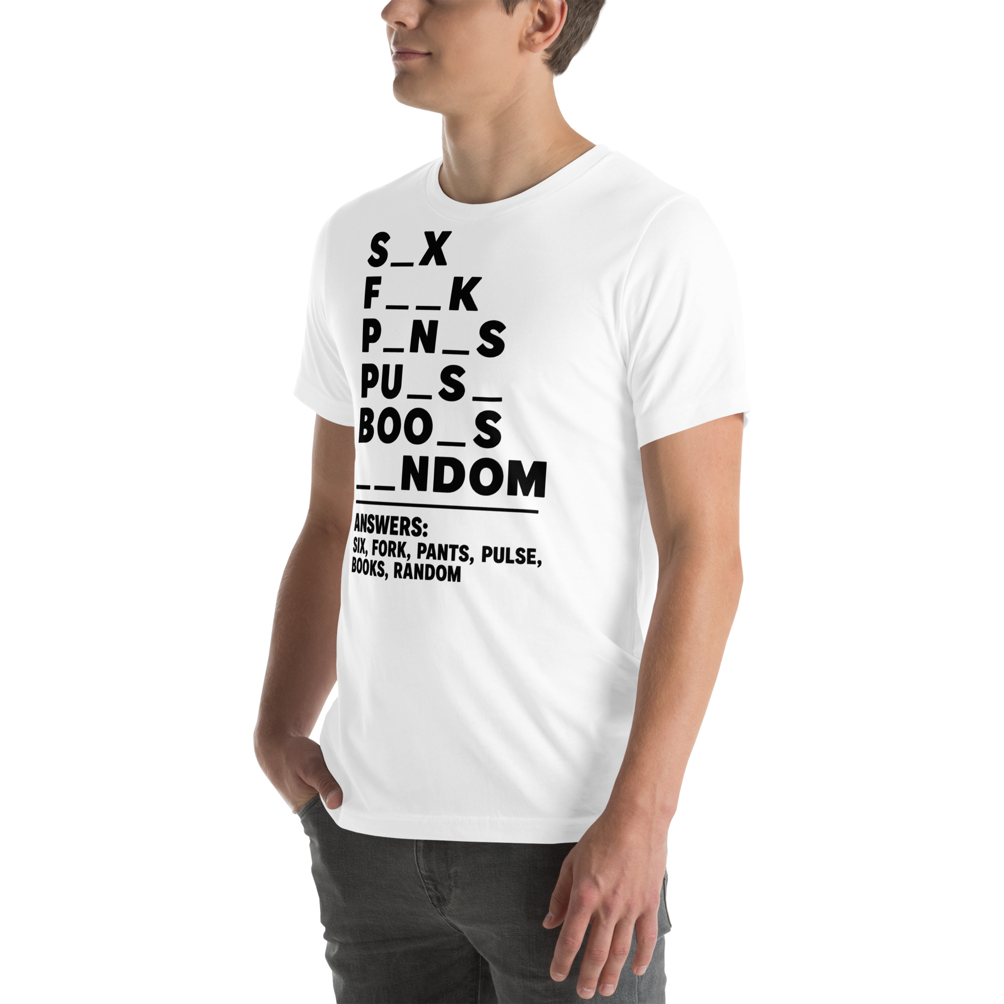 Fill in the Blanks — Adult Humor Answers T-Shirt - Image 46