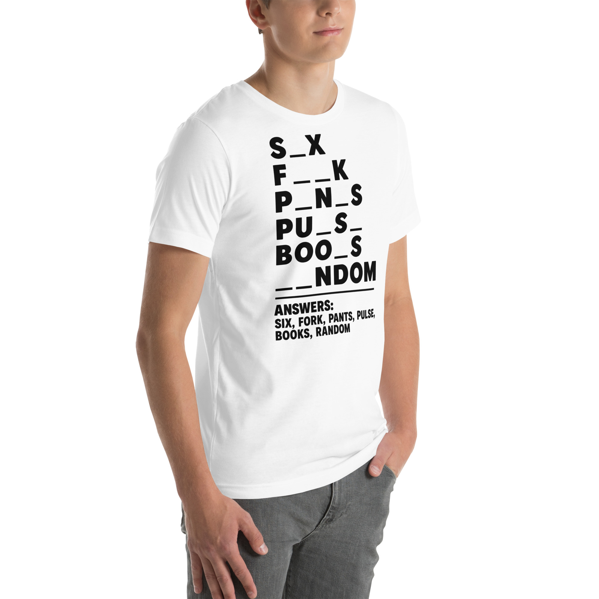 Fill in the Blanks — Adult Humor Answers T-Shirt - Image 48