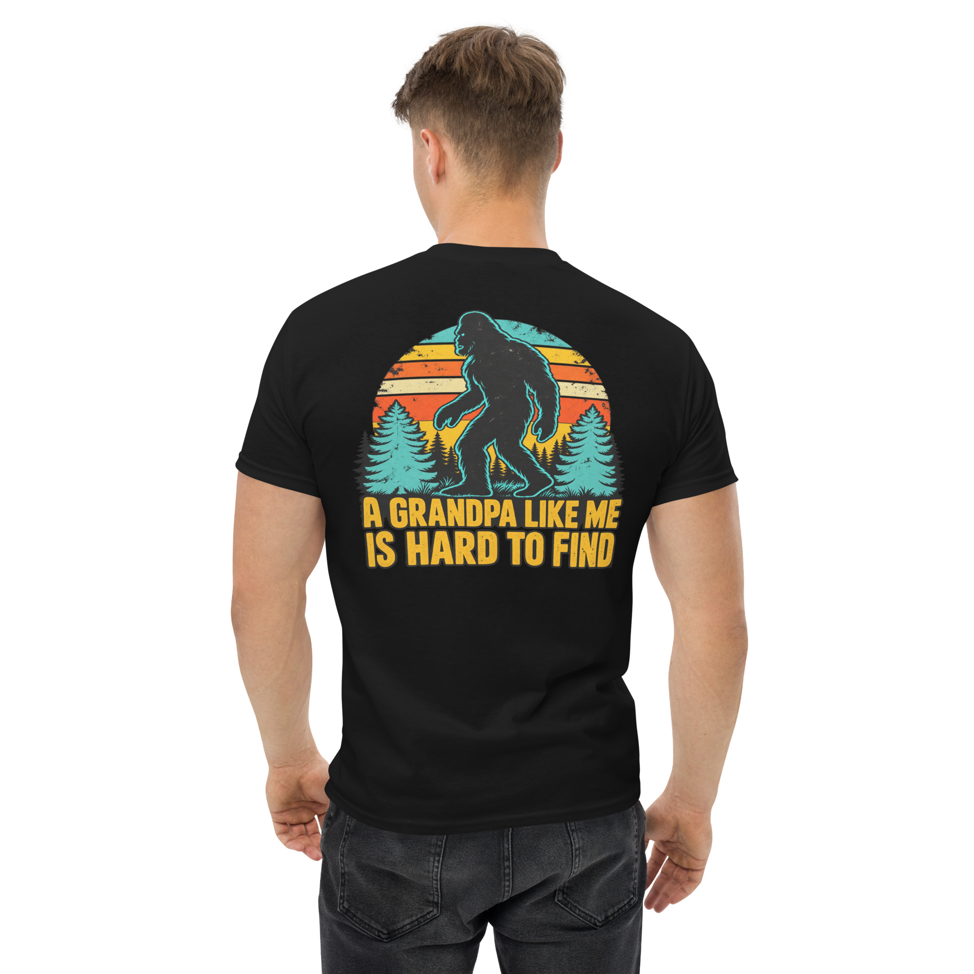 Grandpa Bigfoot Vintage Sasquatch Hiking T-Shirt