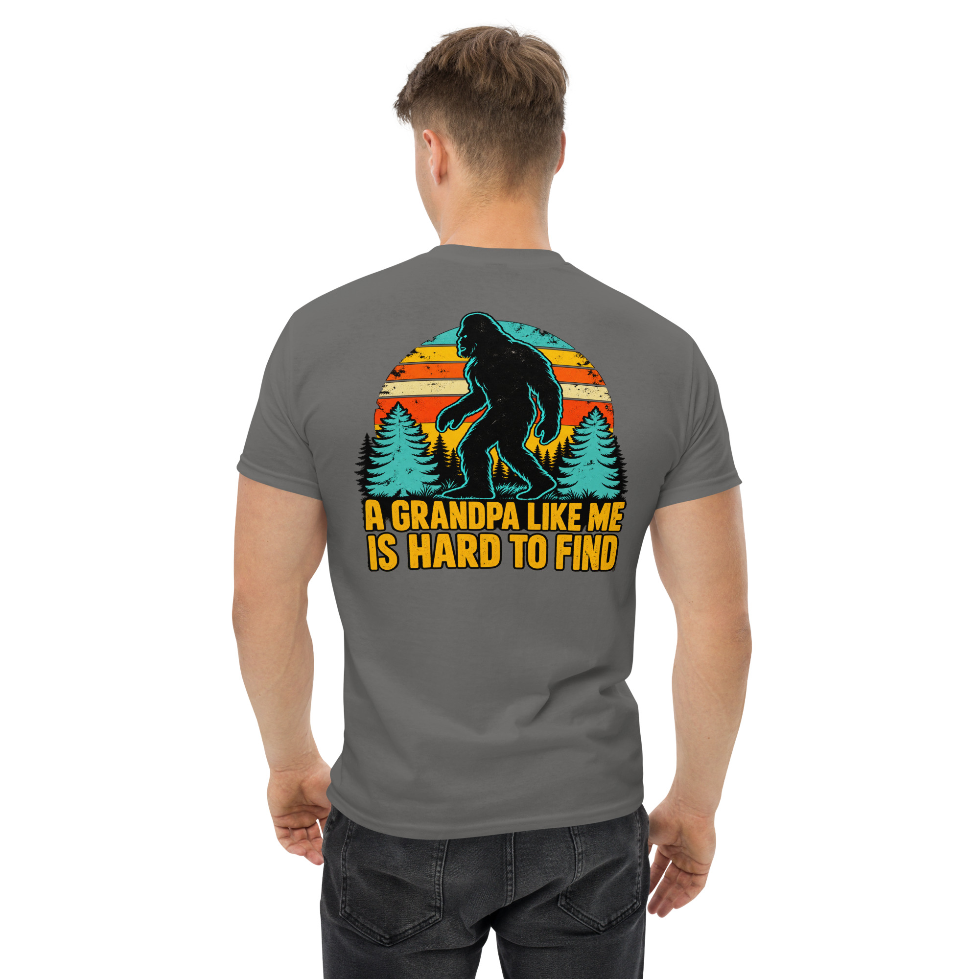 Grandpa Bigfoot Vintage Sasquatch Hiking T-Shirt - Image 37