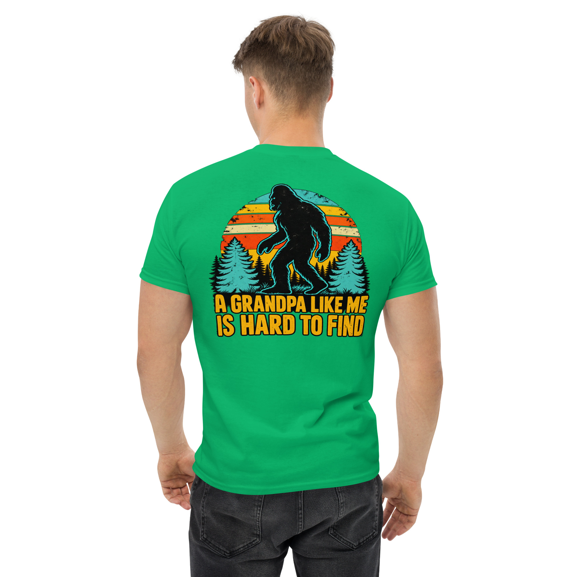 Grandpa Bigfoot Vintage Sasquatch Hiking T-Shirt - Image 49