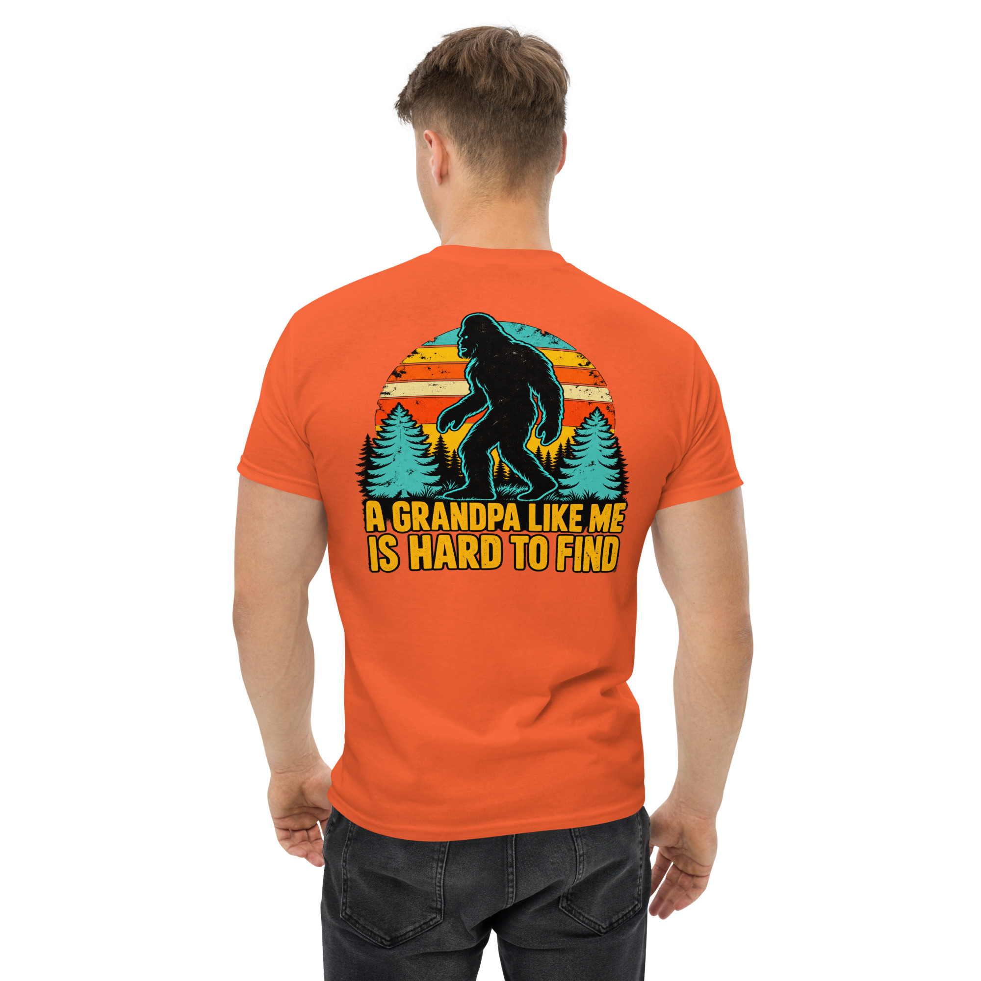 Grandpa Bigfoot Vintage Sasquatch Hiking T-Shirt - Image 43