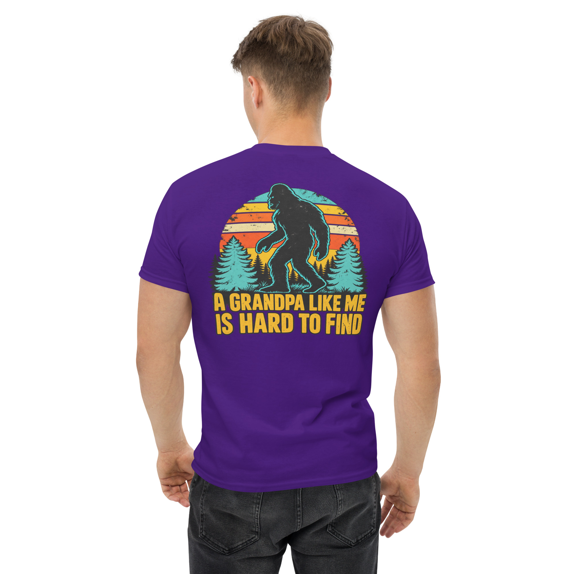 Grandpa Bigfoot Vintage Sasquatch Hiking T-Shirt - Image 7