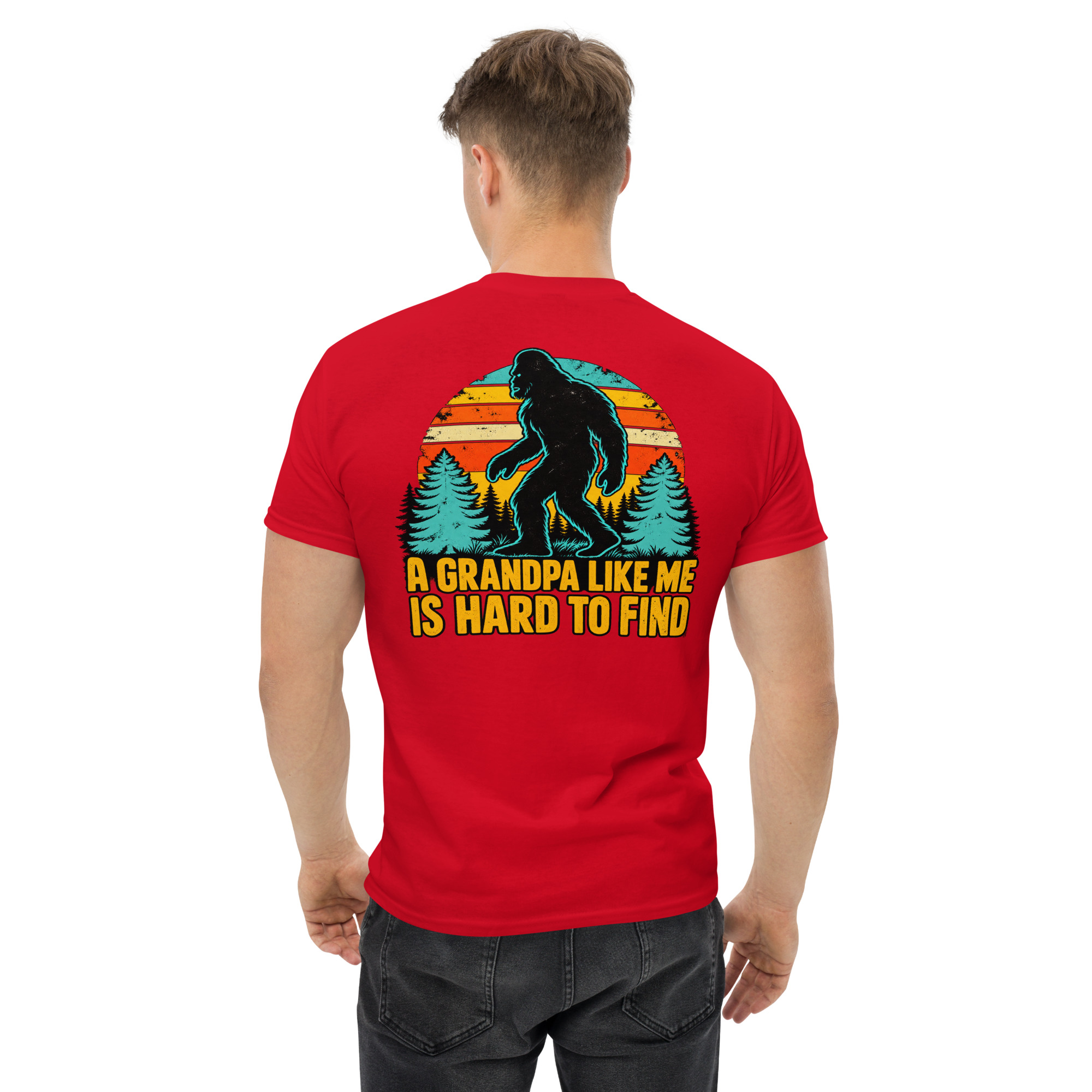 Grandpa Bigfoot Vintage Sasquatch Hiking T-Shirt - Image 13