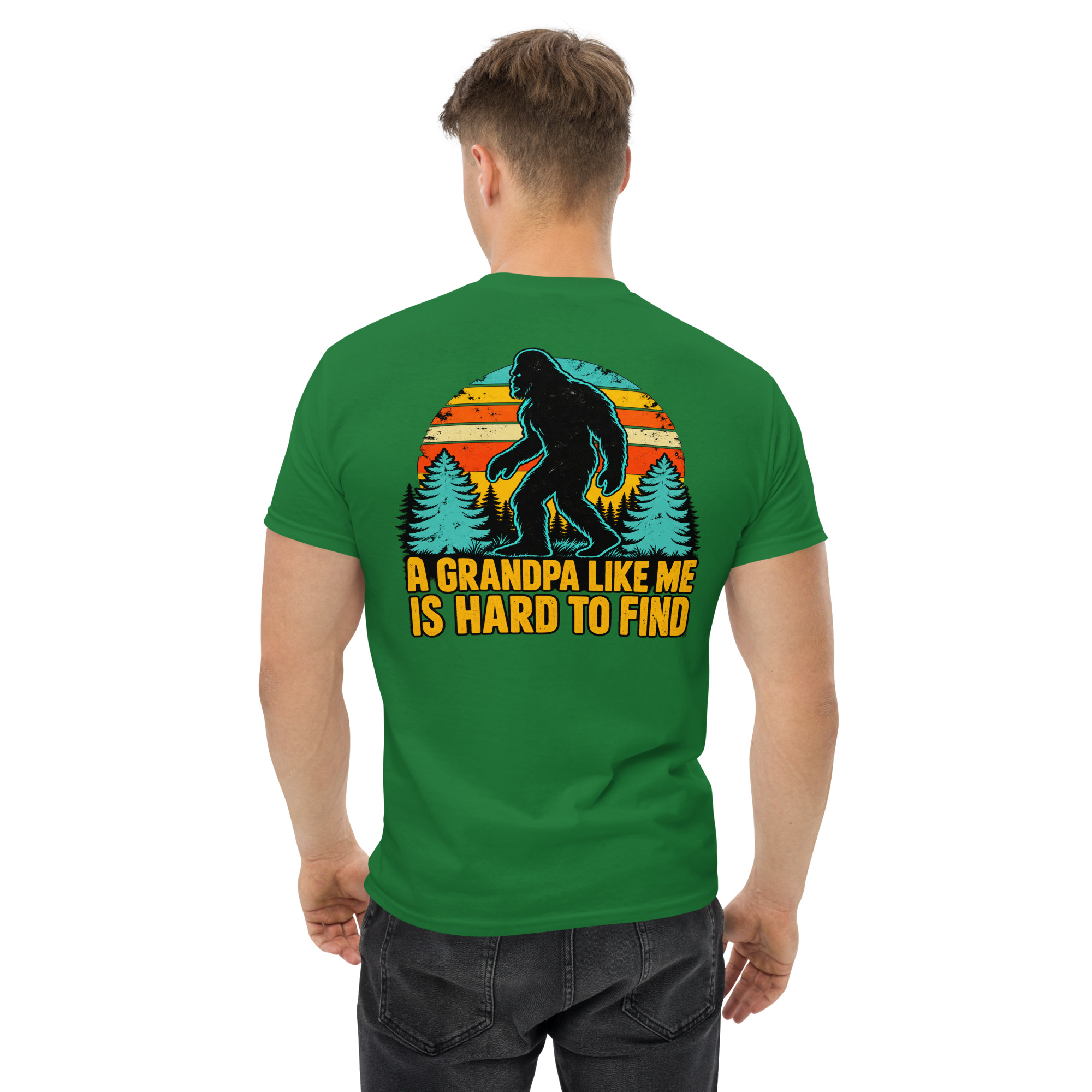 Grandpa Bigfoot Vintage Sasquatch Hiking T-Shirt - Image 26