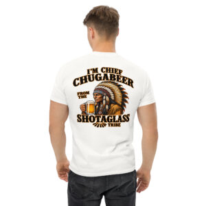 Funny Chief Chugabeer Beer Drinking Graphic T-Shirt